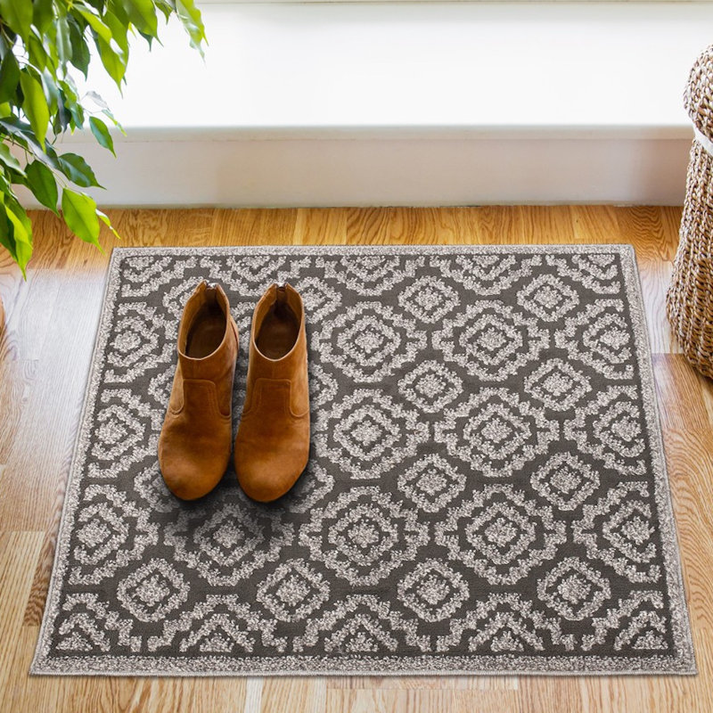 Benaiah Indoor Doormat Washable Doormat for Entryway w/ Non Slip Backing, 30" x 30"