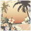 Toile tropicale tendue sur châssis - Décoration murale nature en plusieurs tailles-1383868086