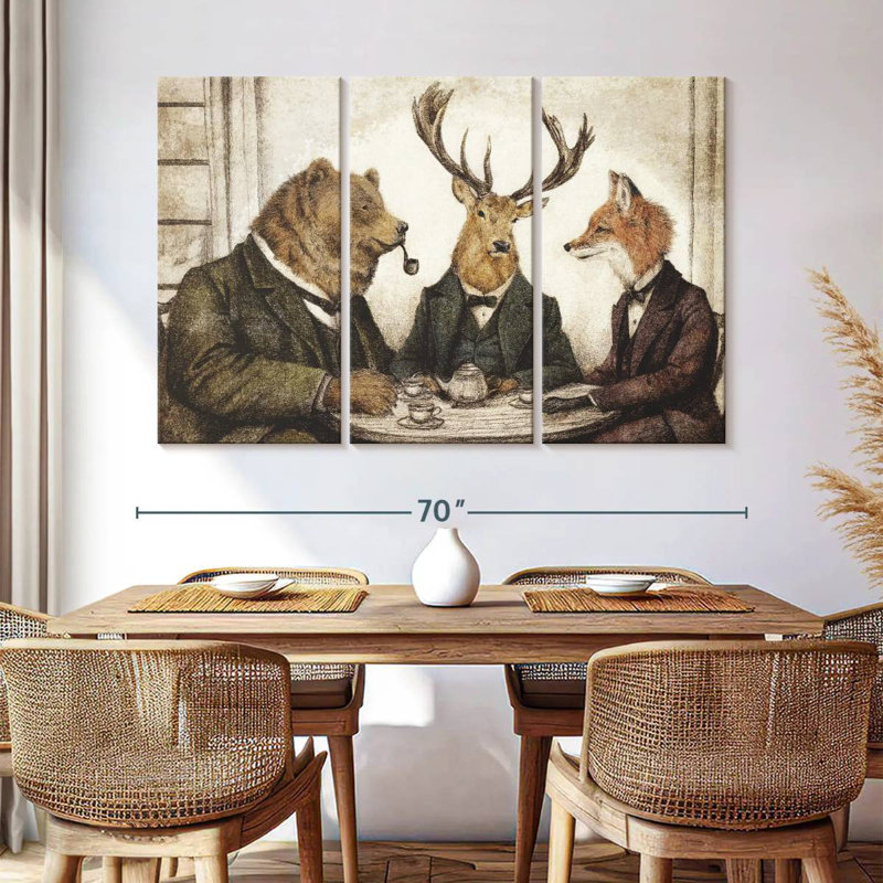 Animal Tea Time II, 42" H x 65" W