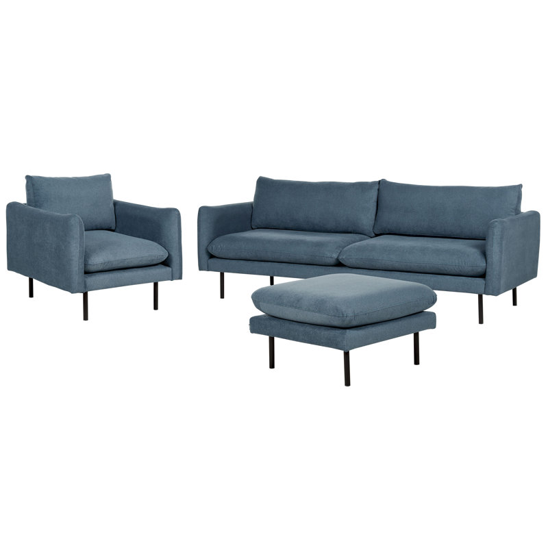 Rachely 3 - Piece Living Room Set, Blue