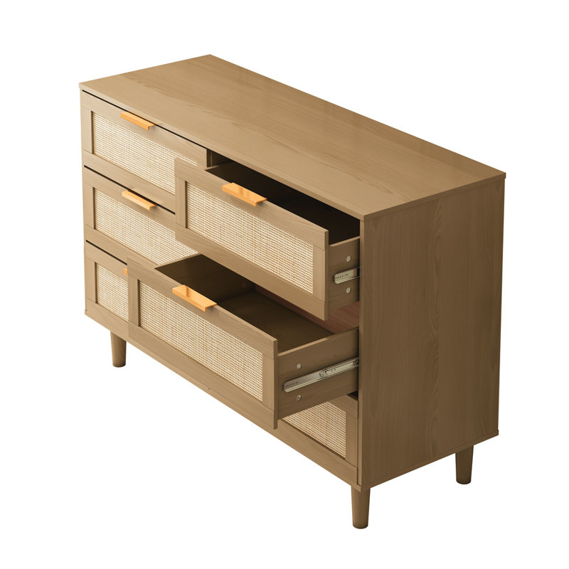 Junor Accent Chest, Natural/Light Natural, Gold