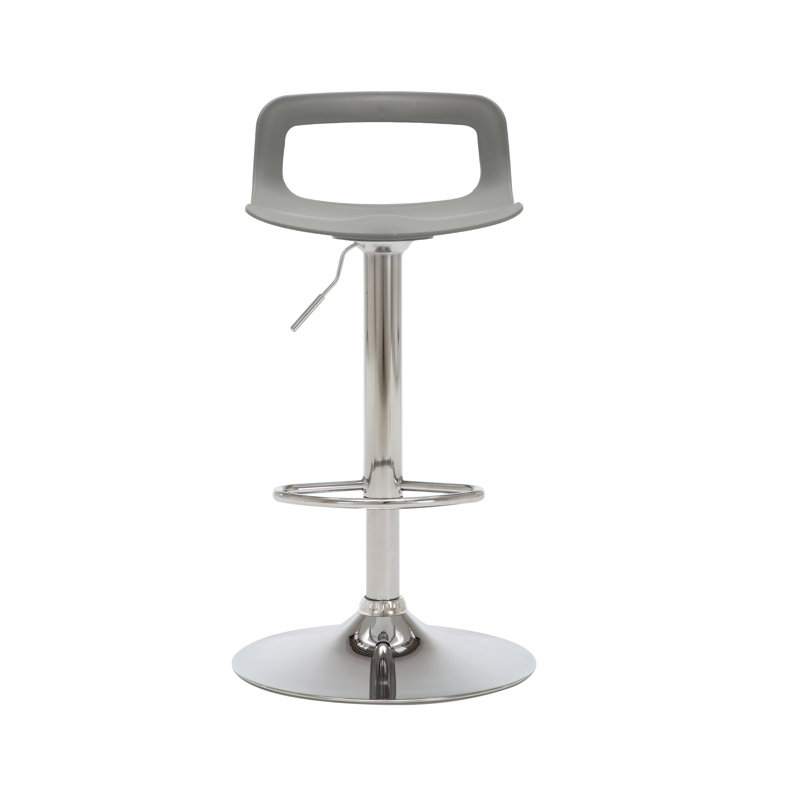 Tabouret Vahig, Siège gris / cadre argenté