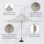 Parasol de patio 11,5 pi Spike and Arc
