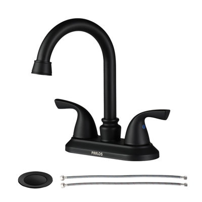 Robinet pour salle de bain à 2 poignées avec ensemble de bonde centrales