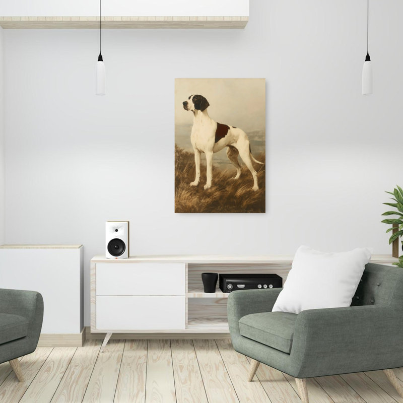 «Hunting Dog Portait II», reproduction d'art contemporain abstraite, 36" H x 24" W