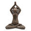 Figurine grenouille brune en magnésium et yoga
