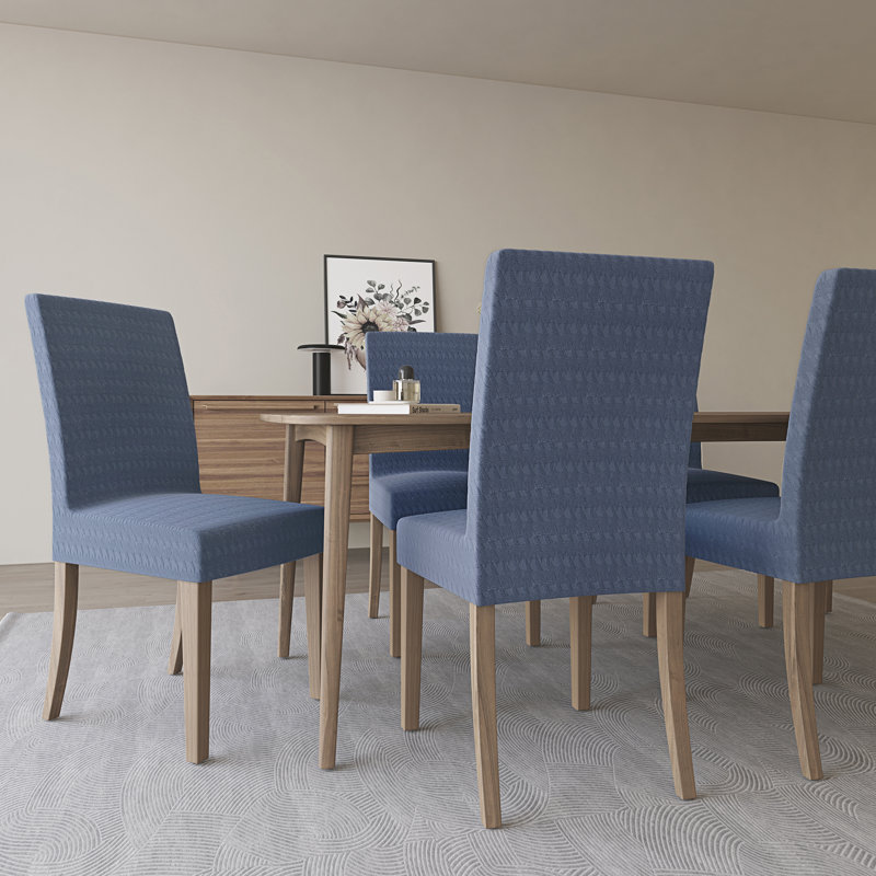 Housse pour chaise de salle à manger extensible Sparta, Polyester bleu
