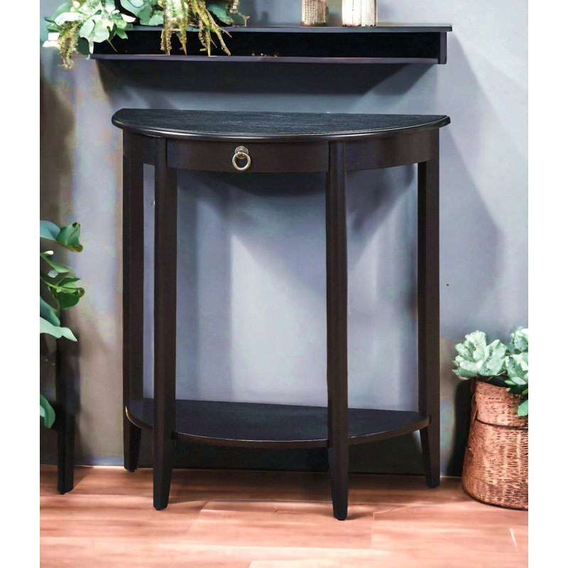 Black Finish Console Table