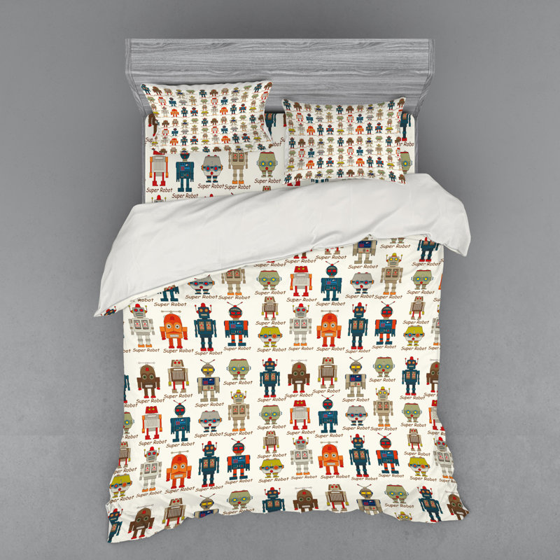 Ensemble de housse de couette robot, Housse de couette grand + 3 pièces supplémentair