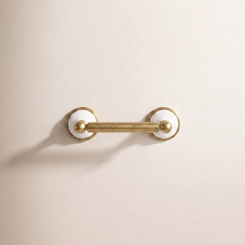 Porte-papier hygiénique Kingston, Brushed Brass