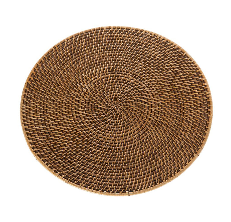 Bavan Jute Round Placemat, Brown