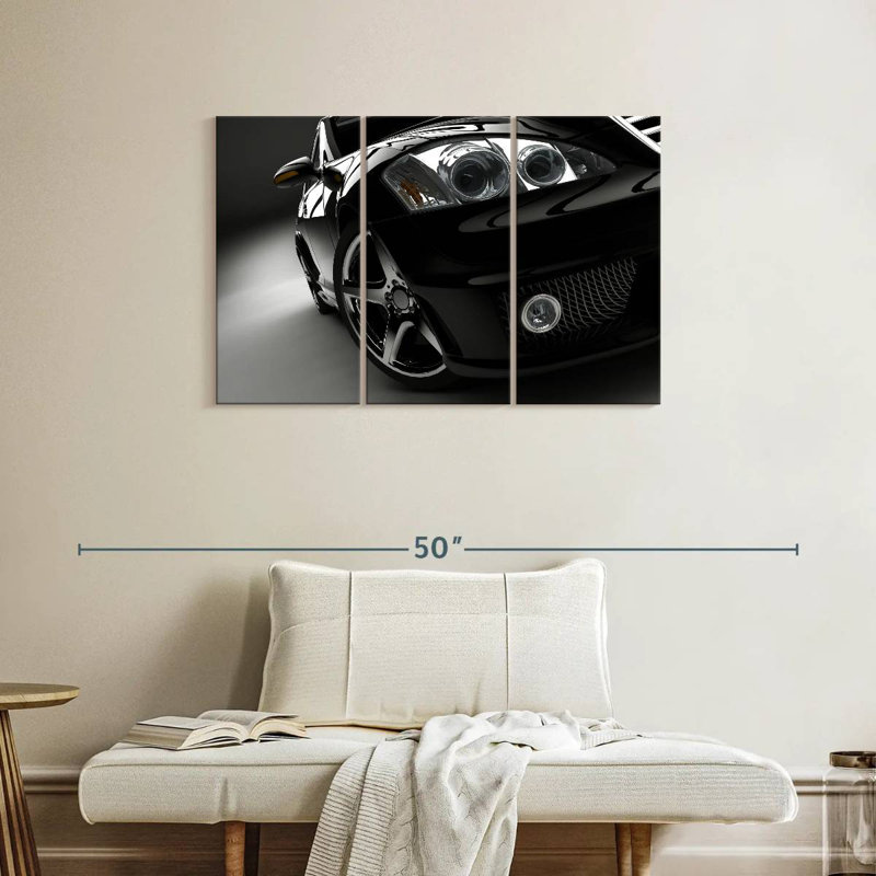 Mehar Black Car Headlights, 24" H x 38" W