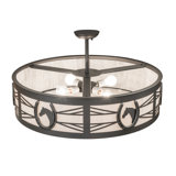 4 - Light Semi Flush Mount
