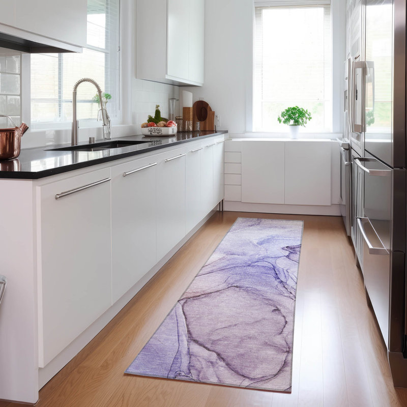 Tapis intérieur / extérieur Alfonzo avec envers antidérapant, Tapis de couloir 2 pi 3 po x 7 pi 6 po