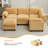 5 - Piece Reversible Modular Corner Sectional With Ottoman-1409123928