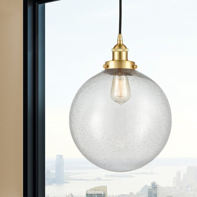 Frederick 1 - Light Sphere Pendant, 15.5" H x 12" W x 12" D, Satin Gold