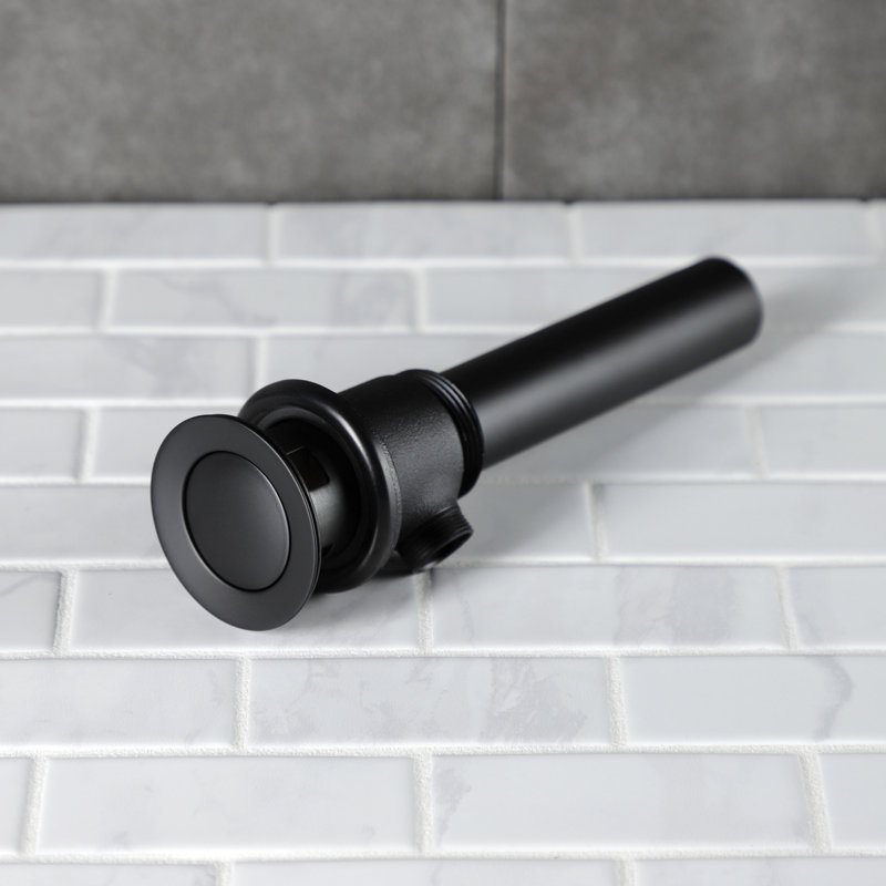 Kingston Brass Made To Match Brass Pop-Up Bathroom Sink Drain with Overflow, 22 Gauge, Matte Black