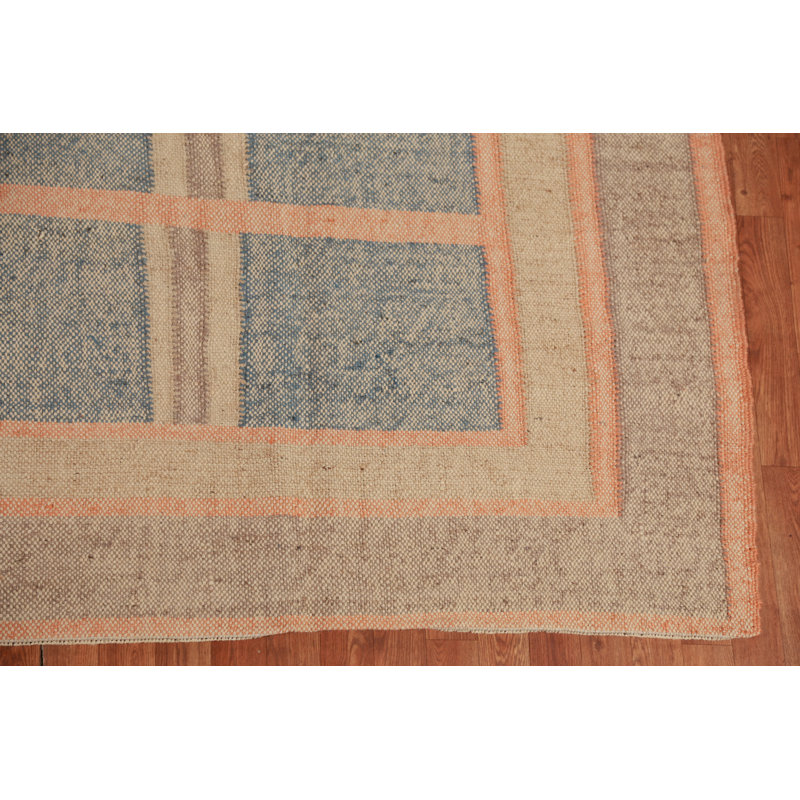 Tapis carreauté à carreaux kilim 10 x 12