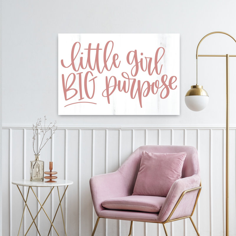 «Little Girl Big Purpose», art contemporain abstrait, H 24 po x l 36 po
