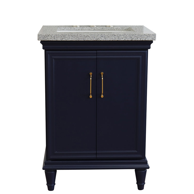 Ensemble de meuble-lavabo simple 25 po Ilfracombe, Bleu, Granite