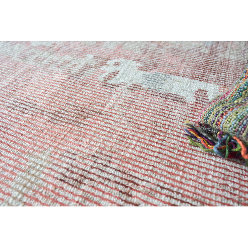 Mineral Abstract Area Rug in Red Orange, Rectangle 10' x 14'