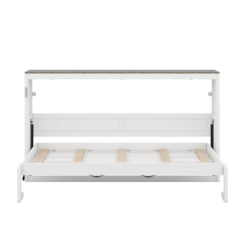 Lit escamotable simple avec lumière DEL, Blanc