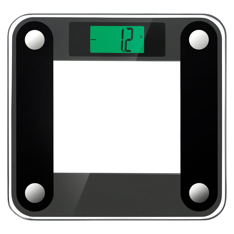 Precision II Bath Scale (440 lbs/200 kg), with Weight Change Detection and 50 gram Sensor Technology, Black