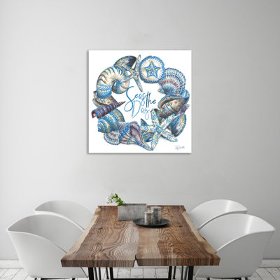 Bohemian Shells Wreath: Seas The Day - impression sur toile tendue