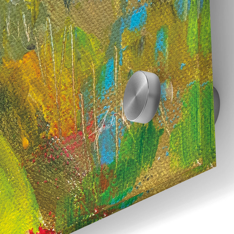 «The Pasture» par Jeanette Vertentes, art mural en verre acrylique, H 36 po x l 36 po