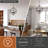 Rad 4-Light 23.5 in. Wide Warm Pewter Mid-Century Modern Geometric Cage Pendant, LED Compatible, Adjustable Height Hanging Ceiling Fixture for Dining Table, Kitchen, Entryway, Bedroom, Island, Foyer-262671546-262671541