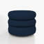 Fauteuil demi-tonneau pivotant rembourré Coyle-1841184369-1867919385