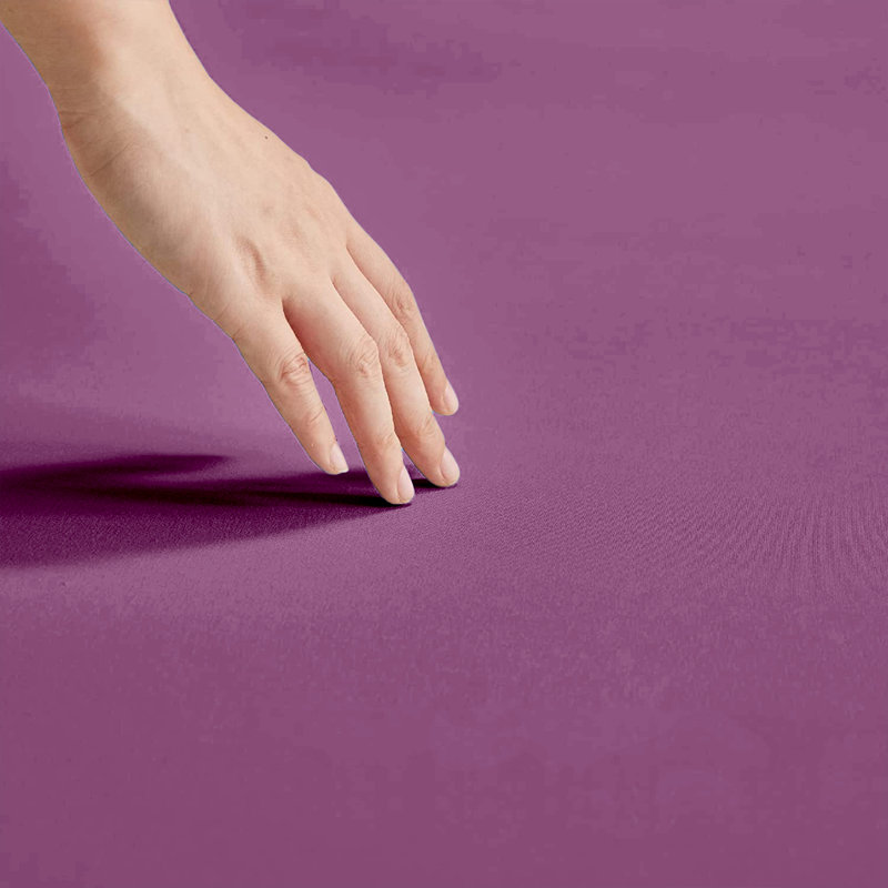 Iaan Soft Microfiber Brushed 40 cm Deep Fitted Sheet, Double, King, Double (4'6), Purple