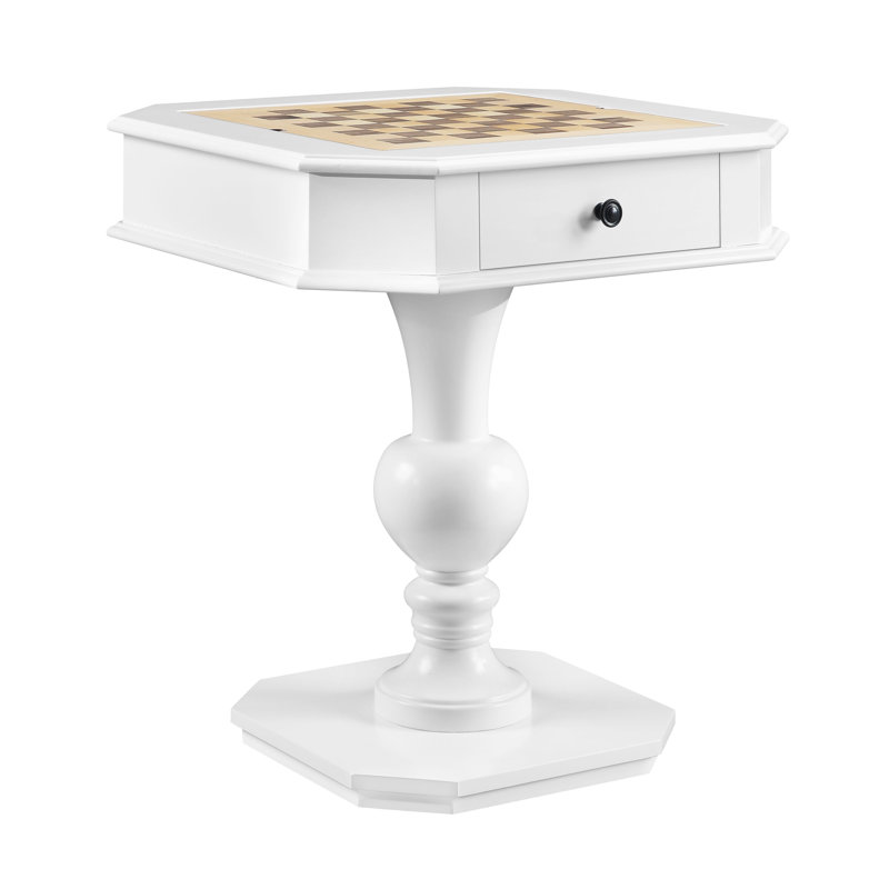 Table multi-jeux avec échecs, dames et backgammon Galini - 2 tiroirs de rangement, finition bois synthétique