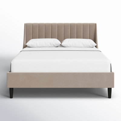 Helaina Upholstered Wingback Bed