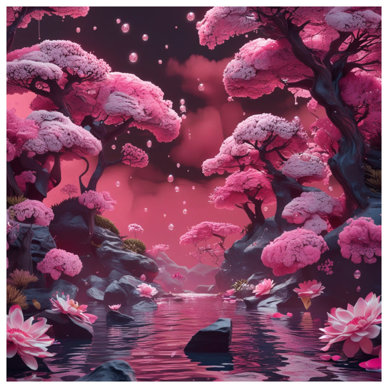 Édredon Pink Blossom Trees, Très grand lit