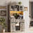 Farmhouse 72'' Coffee Bar Cabinet with LED Light and Power Outlet, Large Kitchen Hutch with 3 Drawers and Wine Glass Rack, Sliding Barn Door Tall Wine Cabinet for Home Bar-1644483936