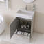 Meuble-lavabo simple autoportant de 20 po avec plateau en céramique intégré-1519475268