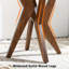 Table de bout ronde en bois à pieds croisés avec plateau lisse et base robuste à quatre pieds Jahey-855051755-808331084