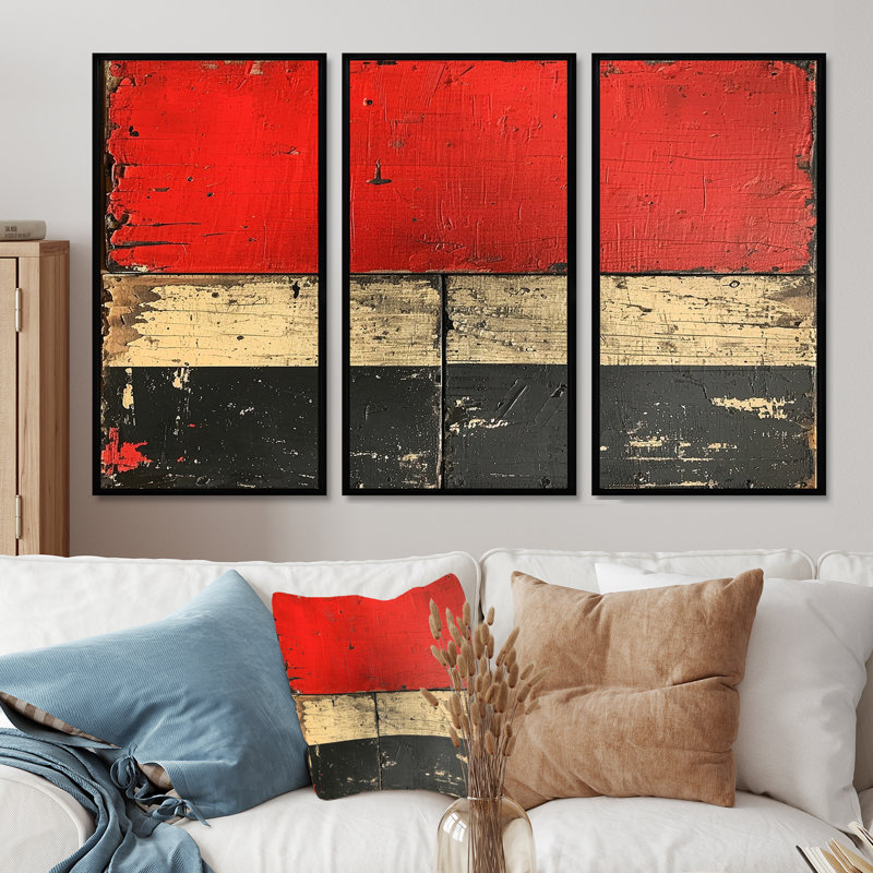 Sherwood - ensemble d'art mural minimalisme, Cadre flottant noir, H 32 po x l 48 po x P 1 po