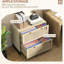 Classeur à 2 tiroirs - Barre de suspension verrouillable et réglable pour différents types de papier Élément d'équipement de bureau à verrou vertical Natural Brilliance