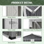 Remise de rangement en métal 6 x 4 pi avec porte verrouillable, maison de rangement imperméable pour jardin