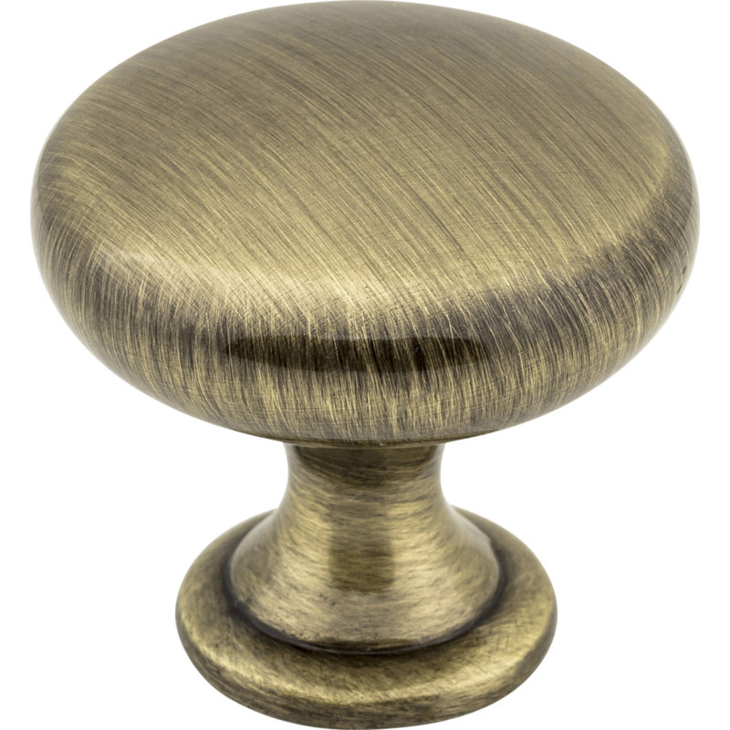 Poignée champignon Madison 1 3/16 po de diamètre, Laiton antique brossé