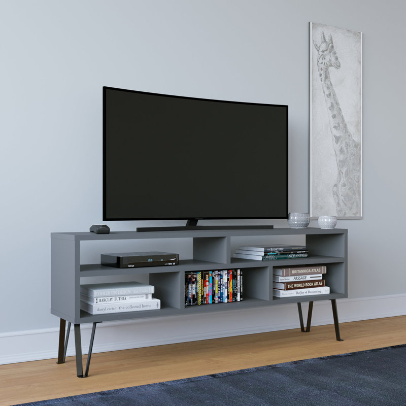 Meuble télé pour téléviseur de 55 po ou moins Chayten, Gris