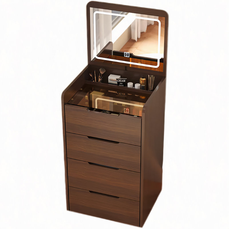 Meuble-lavabo 3 en 1 avec miroir Plip, Walnut