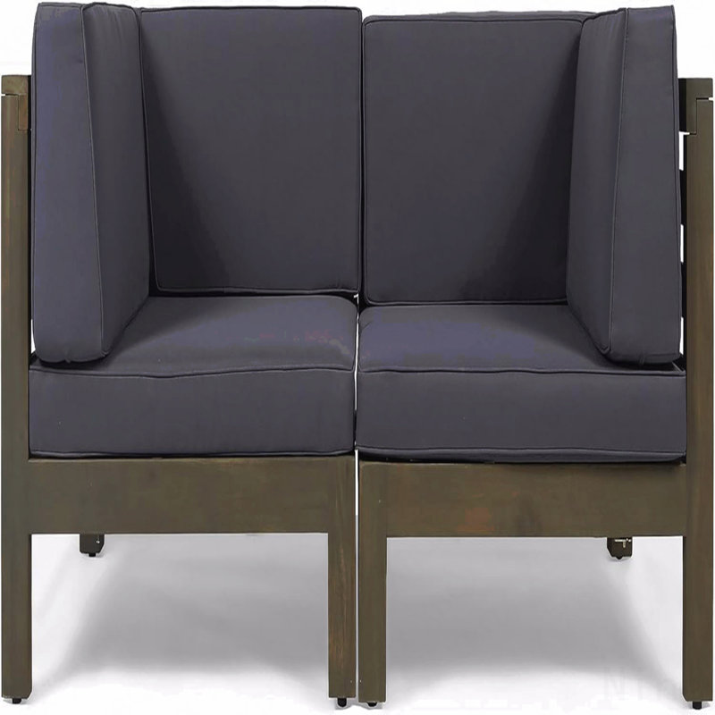 2-Piece Love Seat Set, Beige, Dark Gray
