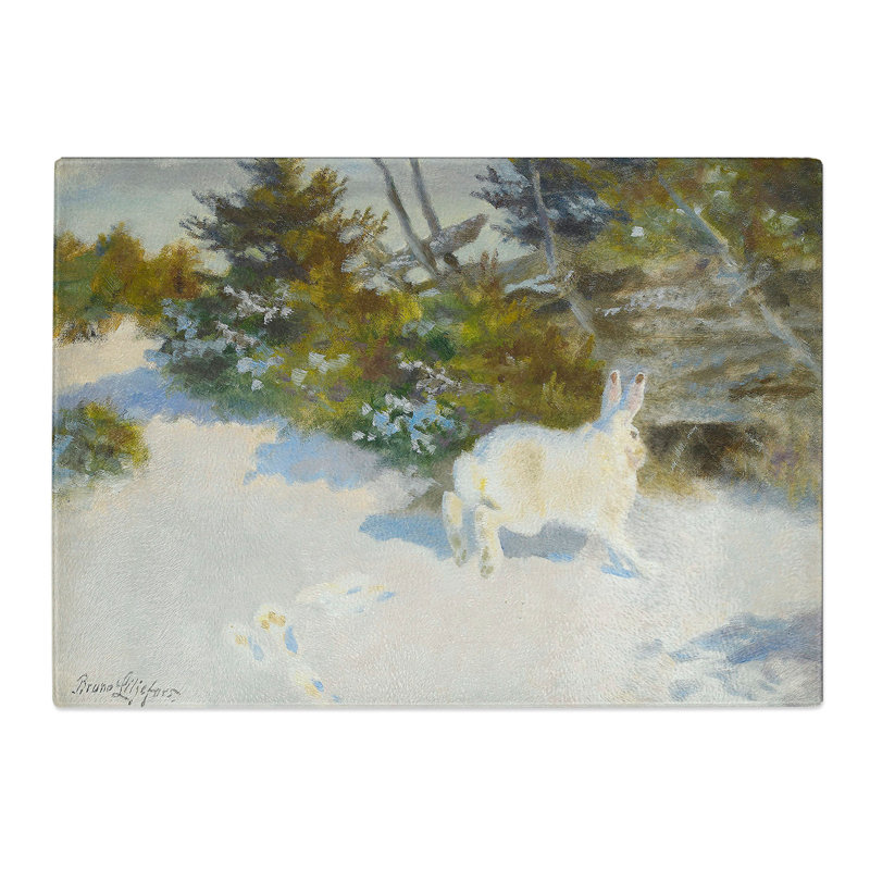 White Hare Vol.3 by Bruno Liljefors Chopping Board, 0.4cm H x 28.5cm W x 39cm L