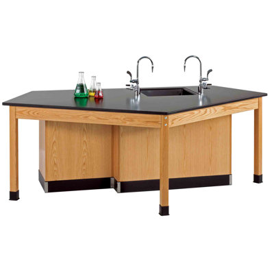 Diversified Woodcrafts 96'' L x 50'' W Random Resin Workstation