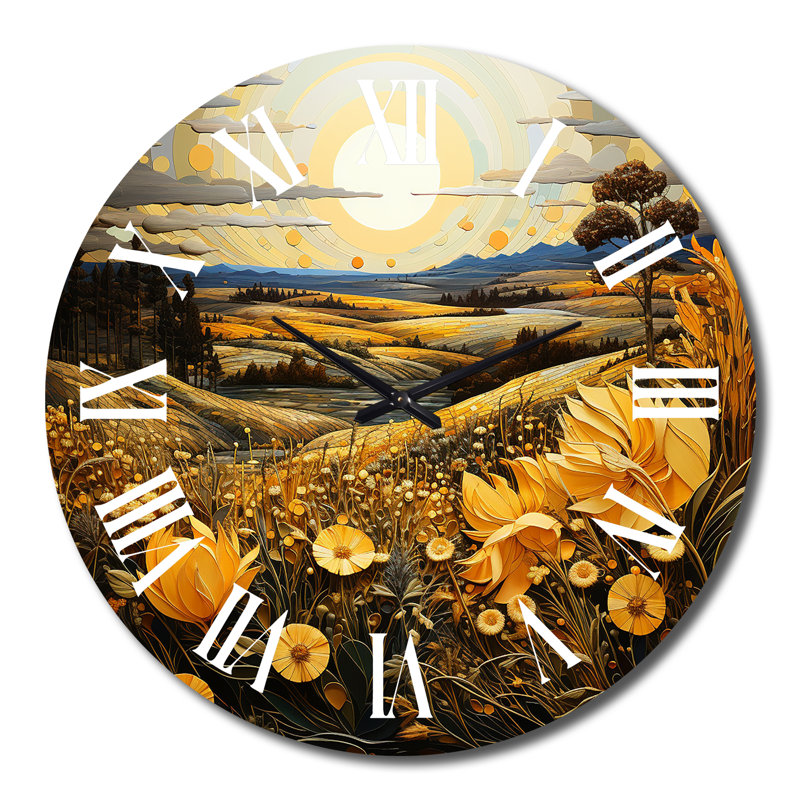 Horloge murale Pairies Dreams Pointillism, Très grand
