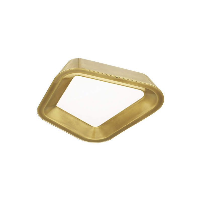 Rhonan 1 - Light LED Flush Mount, Plated Brass