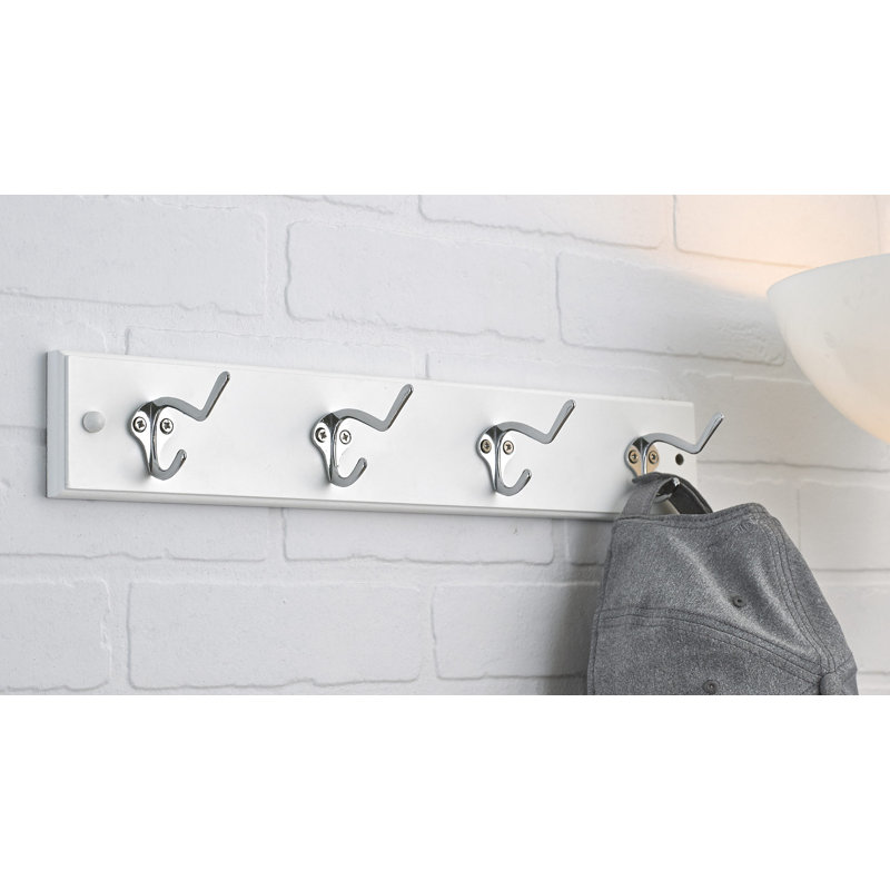 Porte-manteau mural, Blanc / Chrome
